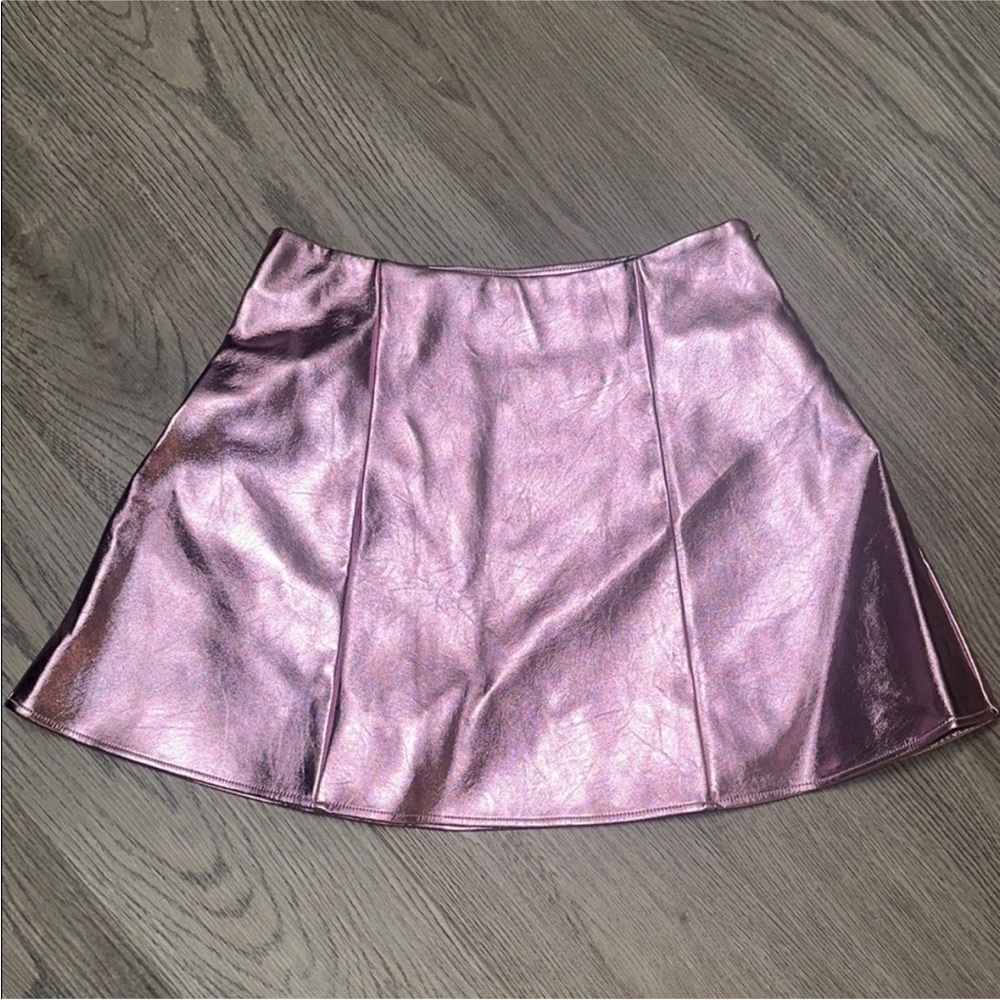 Crown & Ivy Shimmering Pink A-Line Skirt